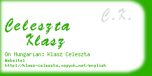 celeszta klasz business card